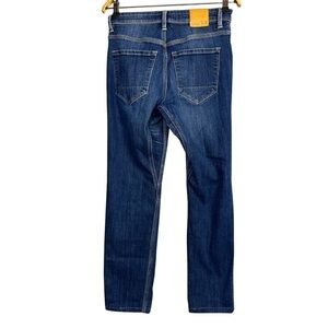 DU/ER Mens Jeans Blue 28x28 L2X Slim Taper Fit Performance Whiskered Denim